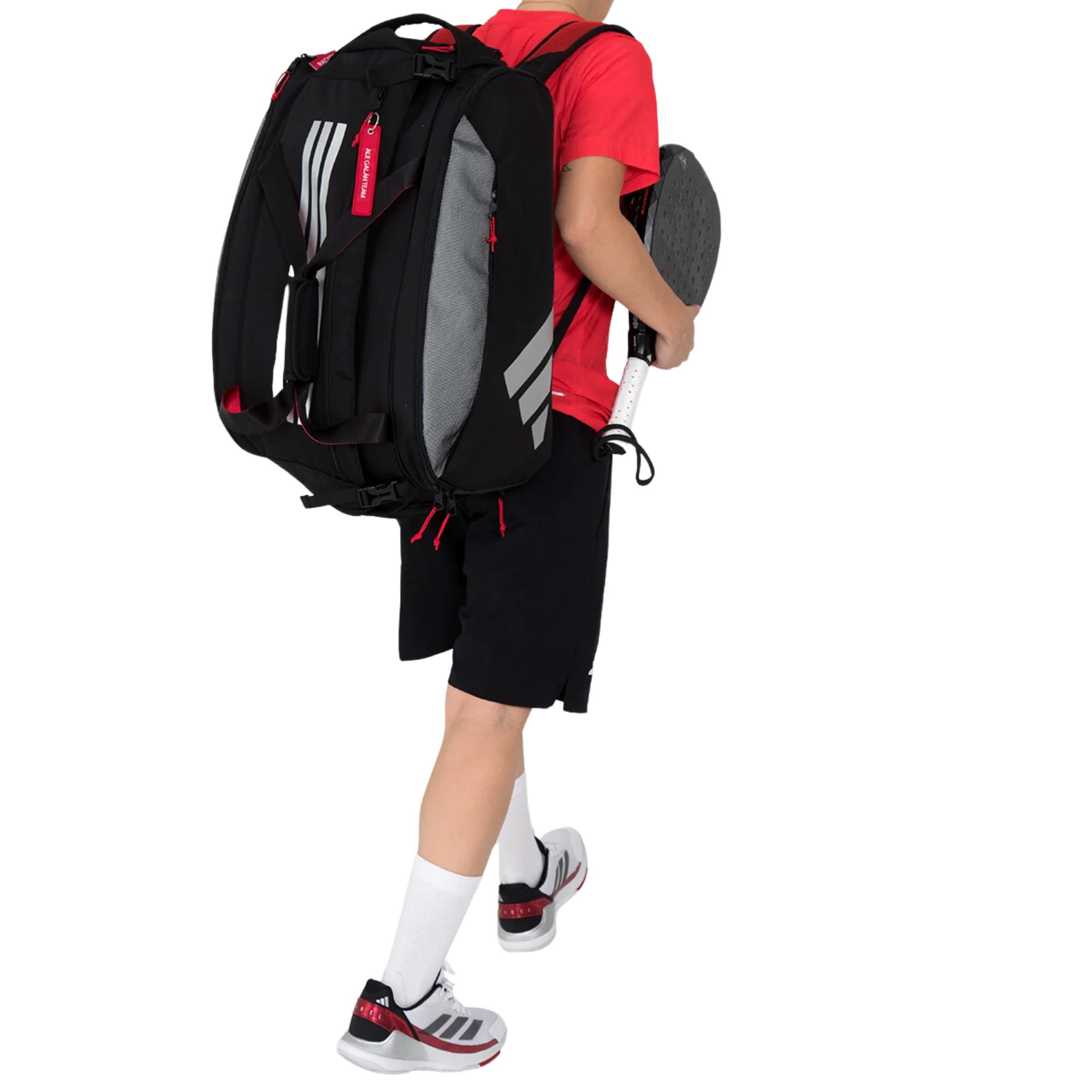 Adidas MULTIGAME BLACK/RED Racket Bag 3.4 - Image 7