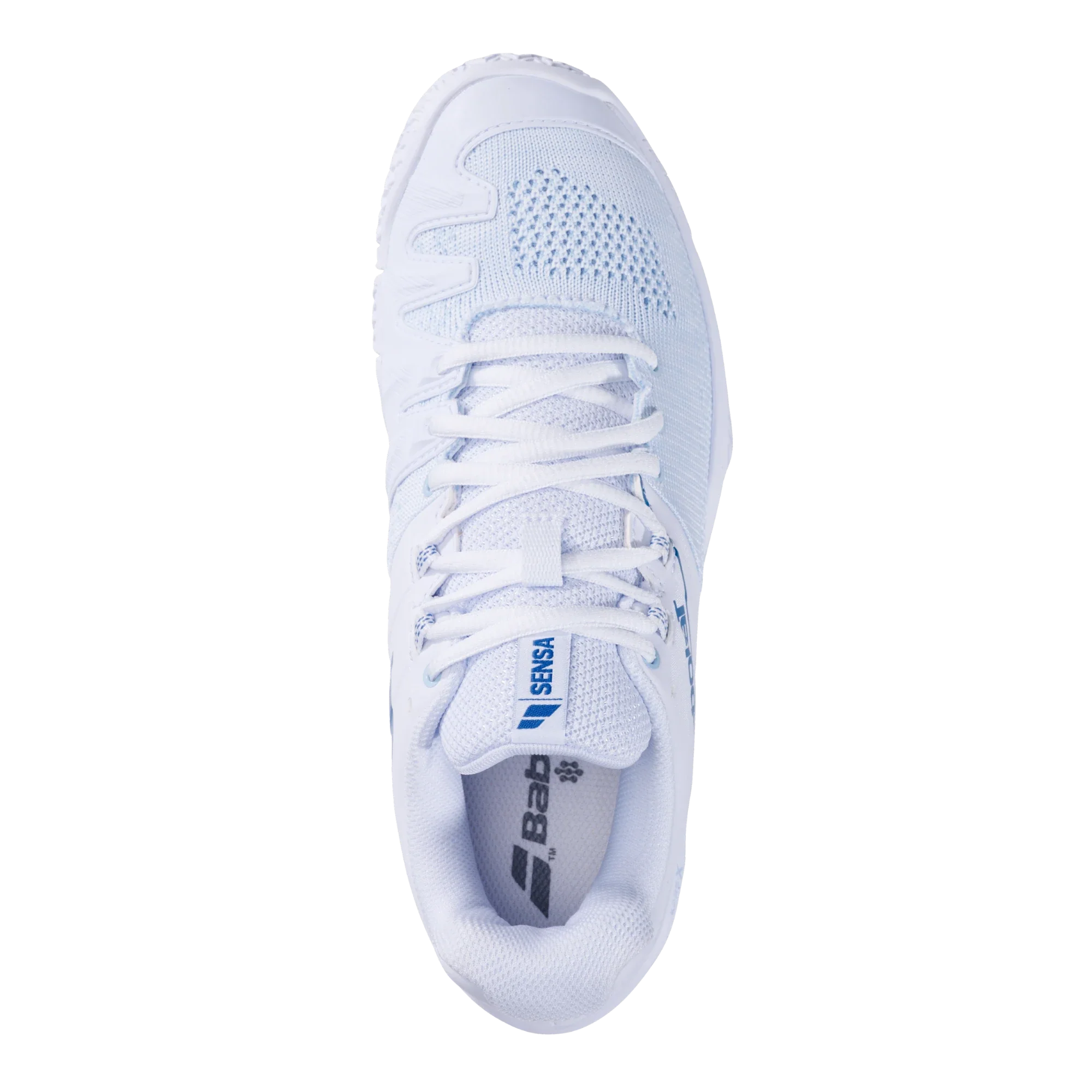 Babolat Sensa White/ Cool Blue Women Padel Shoes - Image 4