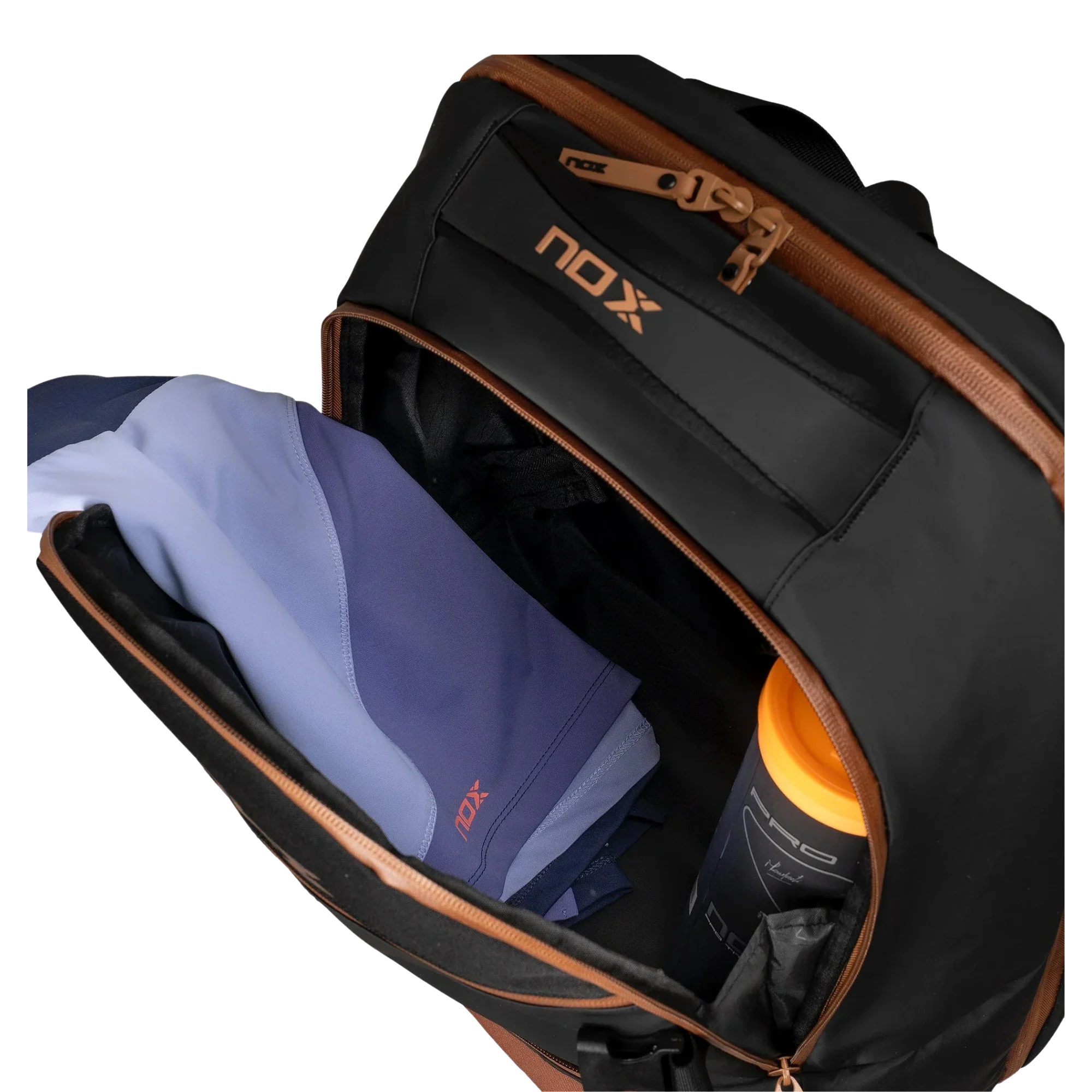 Nox Luxury Open Series BLACK/BROWN Backpack - Image 5